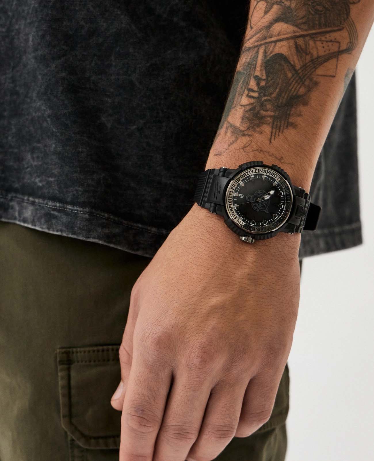 Plein Sport Plein Sport Tiger Power PSEDA0324 мужские часы черный циферблат на запястье